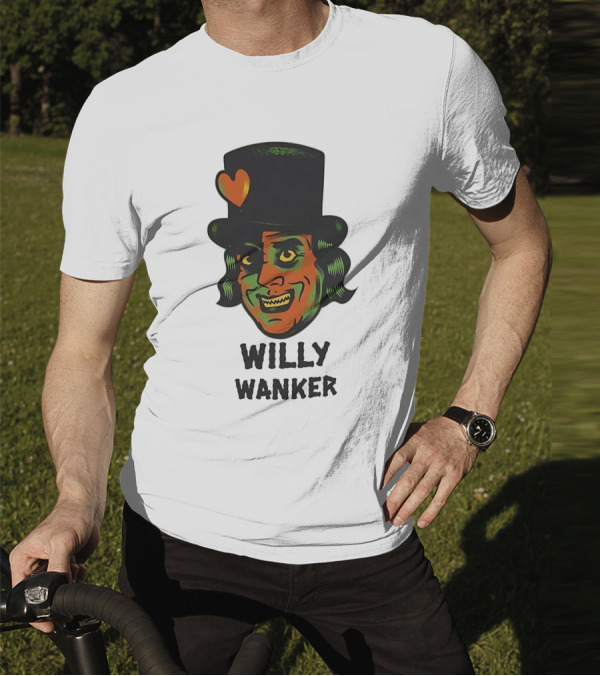 Willy Wanker Orange Heart Character T-Shirt