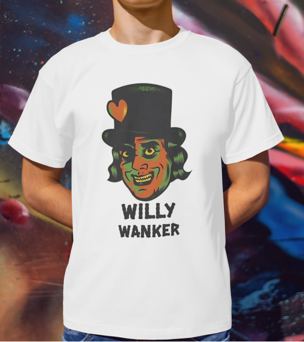 Willy Wanker Orange Heart Character T-Shirt