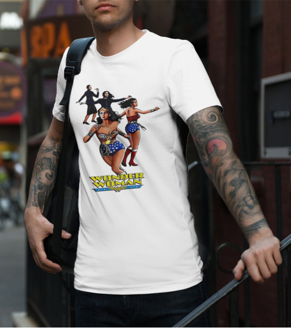 Wonder Woman Classic Logo Comic Character Poses T-Shirt