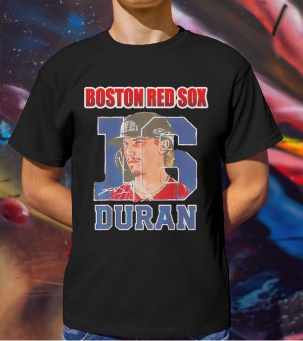 Boston Red Sox Jarren Duran 16 Portrait Patch T-Shirt