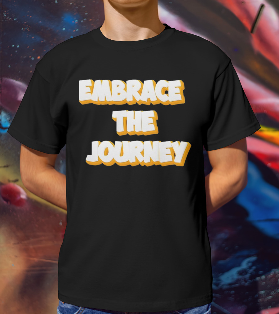 EMBRACE THE JOURNEY White And Yellow T-Shirt