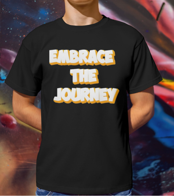 EMBRACE THE JOURNEY White And Yellow T-Shirt
