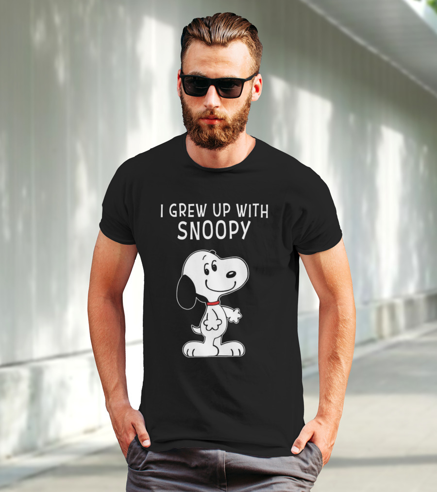 I Grew Up With Snoopy Peanuts Character Nostalgic Fun T-Shirt
