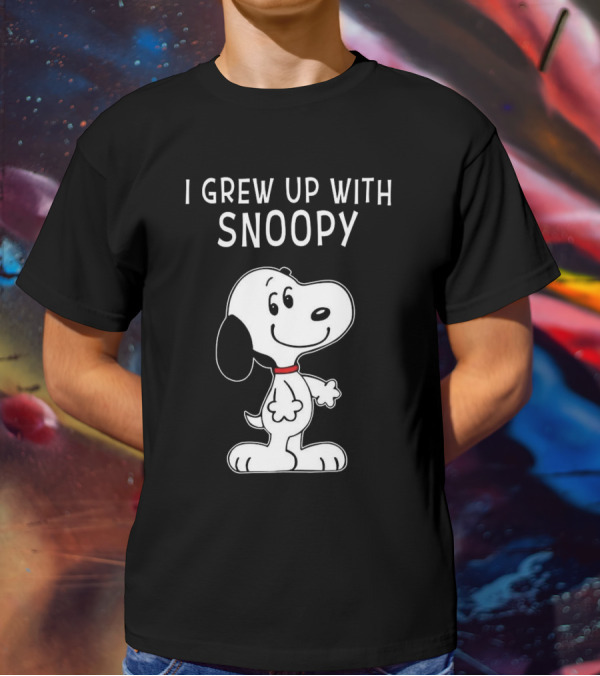 I Grew Up With Snoopy Peanuts Character Nostalgic Fun T-Shirt