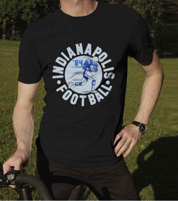 Indianapolis Football 1984 Vintage Blue And White Player T-Shirt