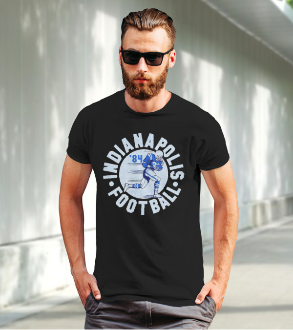 Indianapolis Football 1984 Vintage Blue And White Player T-Shirt