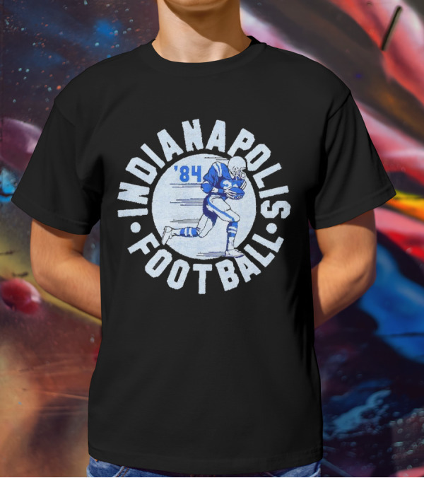 Indianapolis Football 1984 Vintage Blue And White Player T-Shirt