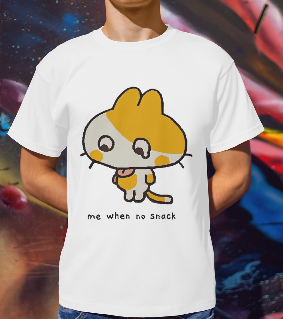 Liliuhms Me When No Snack Cat Cute Character T-Shirt
