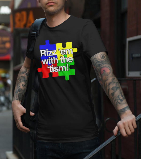 Rizz 'em With The ’Tism Puzzle Pieces T-Shirt