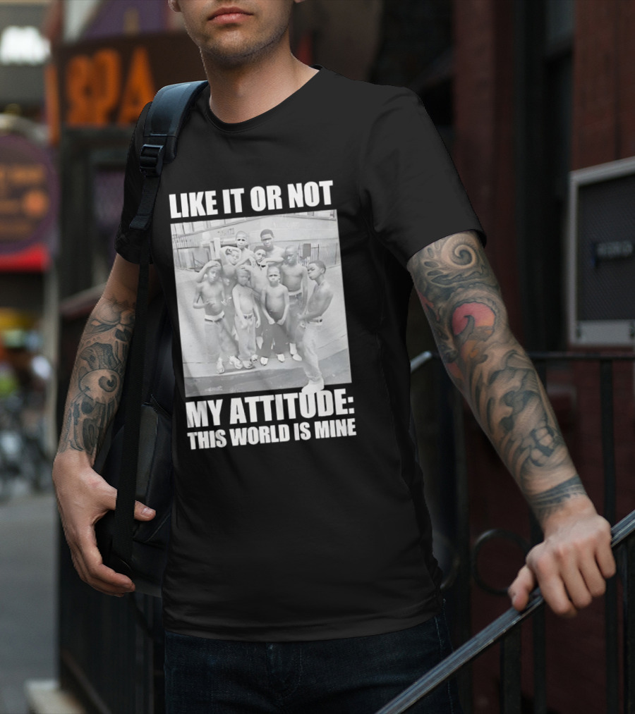 LIKE IT OR NOT MY ATTITUDE THIS WORLD IS MINE T-Shirt