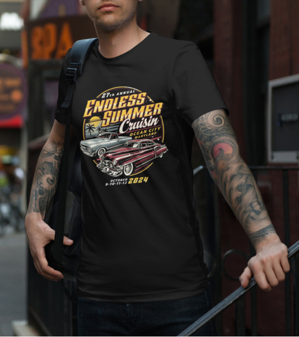 27th Annual Endless Summer Cruisin Ocean City Maryland October 9-10-11-12 T-Shirt