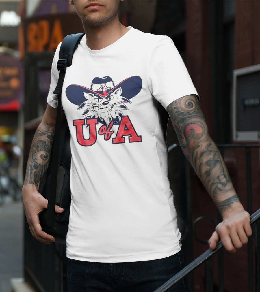 Arizona Wildcats U Of A Mascot Cowboy Hat T-Shirt