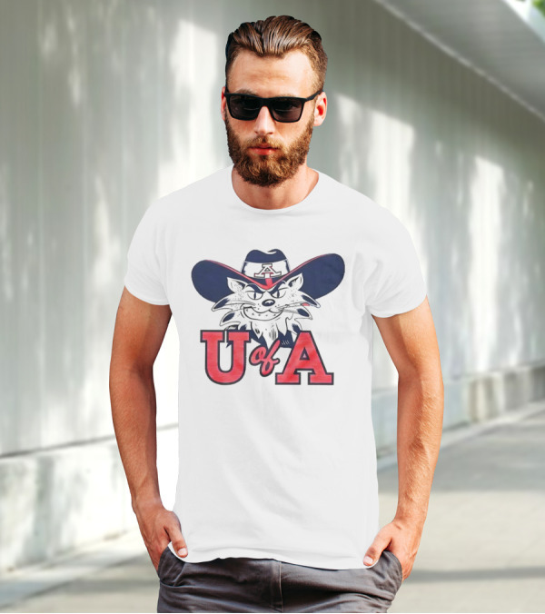 Arizona Wildcats U Of A Mascot Cowboy Hat T-Shirt