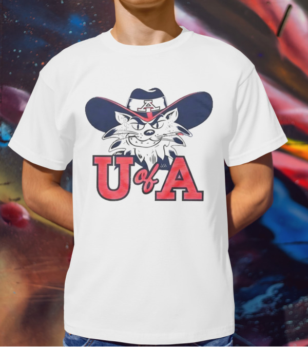 Arizona Wildcats U Of A Mascot Cowboy Hat T-Shirt