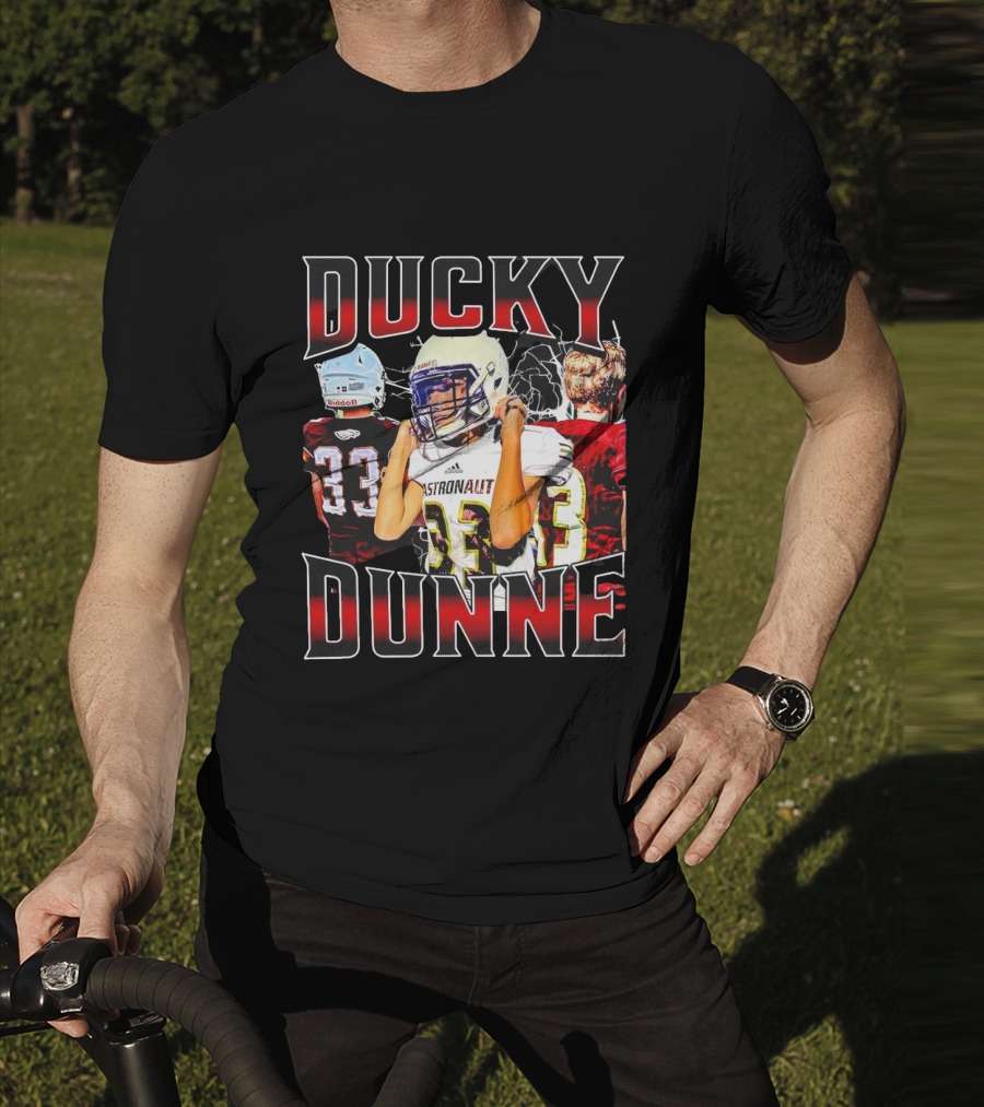 Ducky Dunne Astronaut 33 Football Player T-Shirt