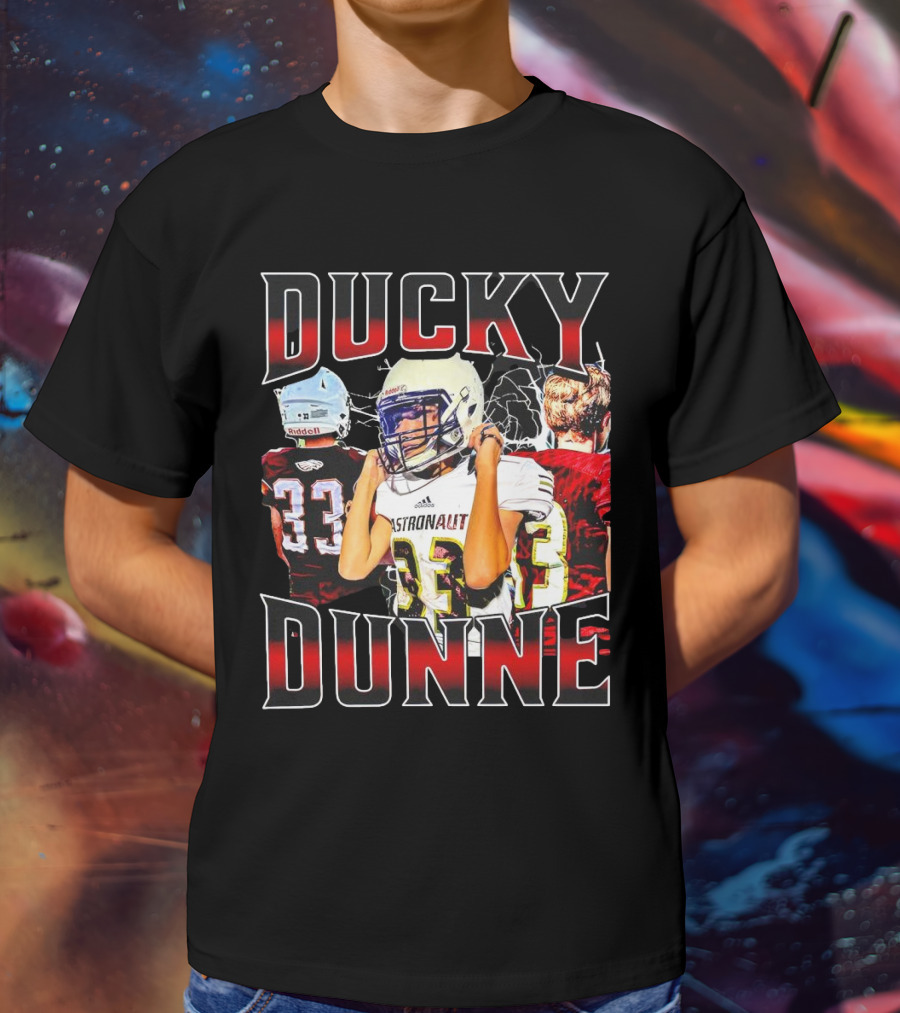 Ducky Dunne Astronaut 33 Football Player T-Shirt