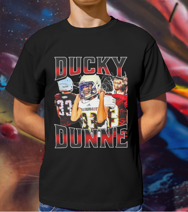 Ducky Dunne Astronaut 33 Football Player T-Shirt