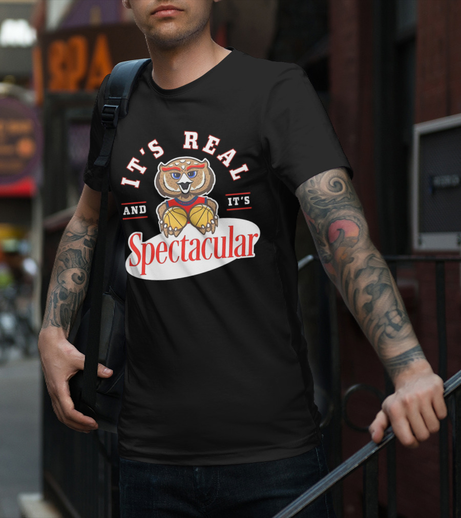 It's Real And It's Spectacular Florida Atlantic Owls Mascot T-Shirt