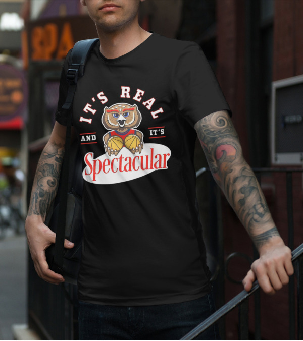 It's Real And It's Spectacular Florida Atlantic Owls Mascot T-Shirt