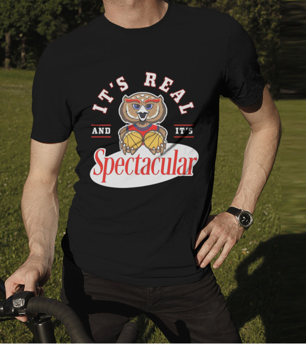 It's Real And It's Spectacular Florida Atlantic Owls Mascot T-Shirt