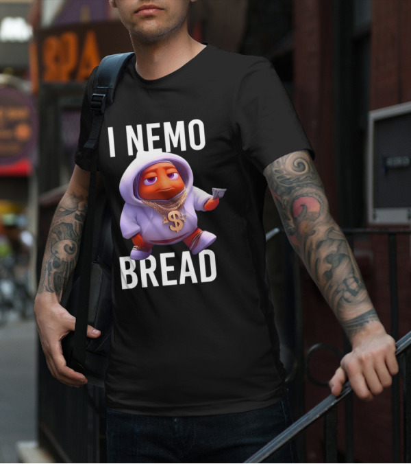 I Nemo Bread Cartoon Parody With Blinged-Out Fish In T-Shirt