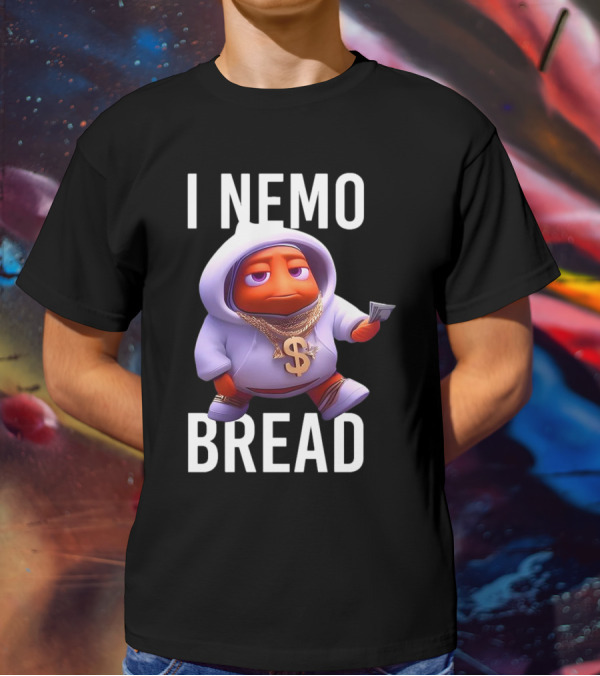 I Nemo Bread Cartoon Parody With Blinged-Out Fish In T-Shirt