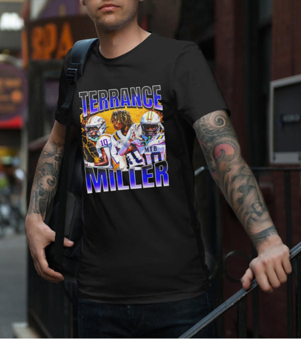 Terrance Miller Football MTB 10 Graphic Locker Room Sports Image T-Shirt