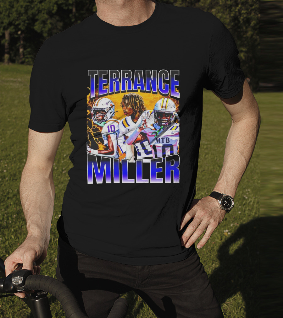 Terrance Miller Football MTB 10 Graphic Locker Room Sports Image T-Shirt