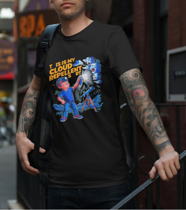 Funny Stargazing With Cloud Repellent Spray And Telescope T-Shirt