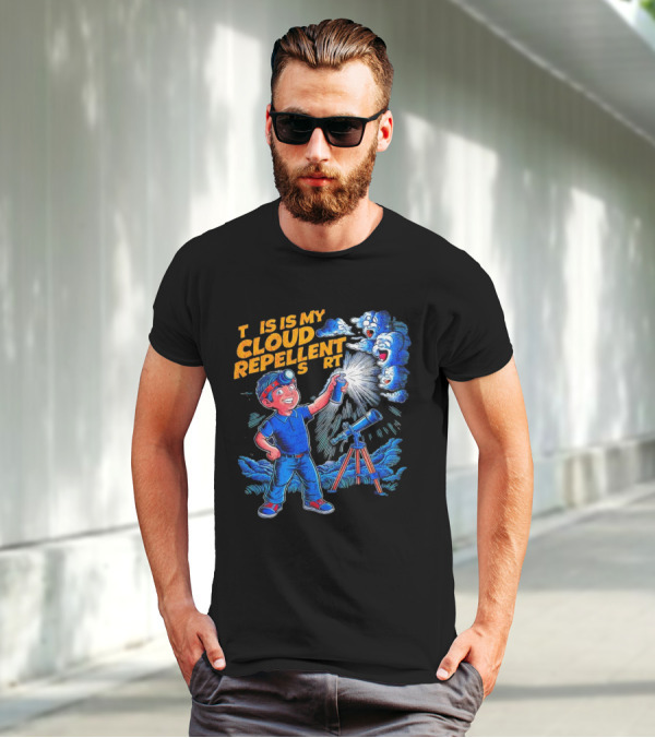 Funny Stargazing With Cloud Repellent Spray And Telescope T-Shirt