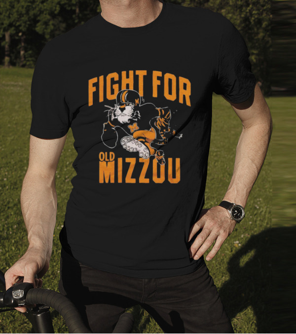 Fight For Old Mizzou Football Mascot In Action T-Shirt