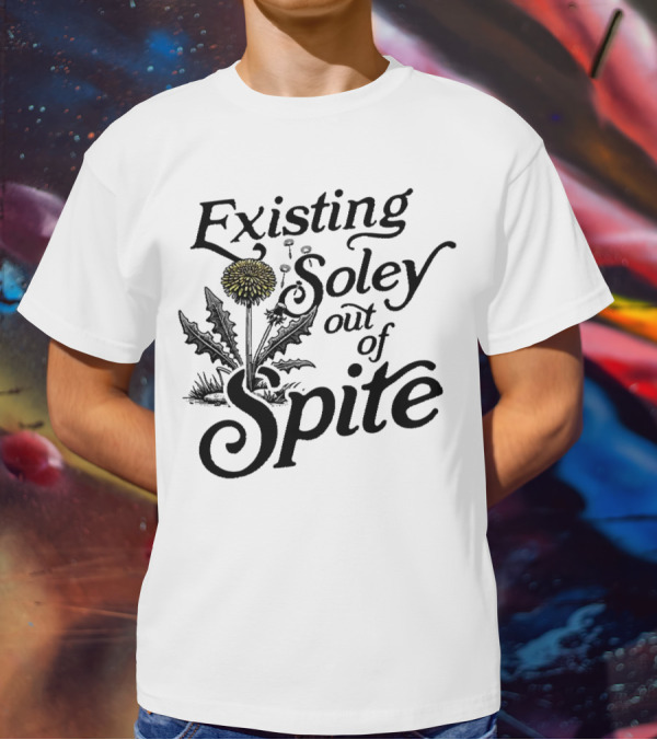 Existing Soley Out Of Spite Dandelion Motif T-Shirt