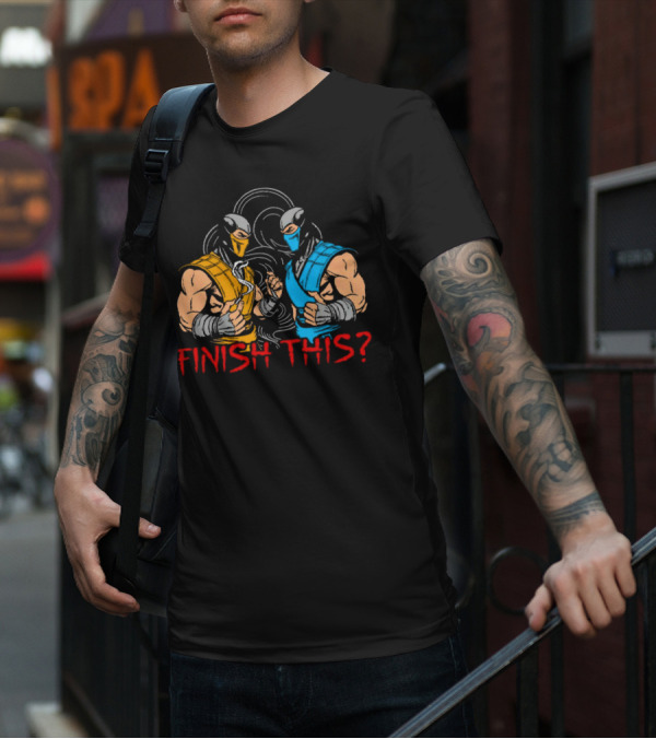 Finish This Mortal Kombat Smoke Sub-Zero Scorpion Showdown T-Shirt