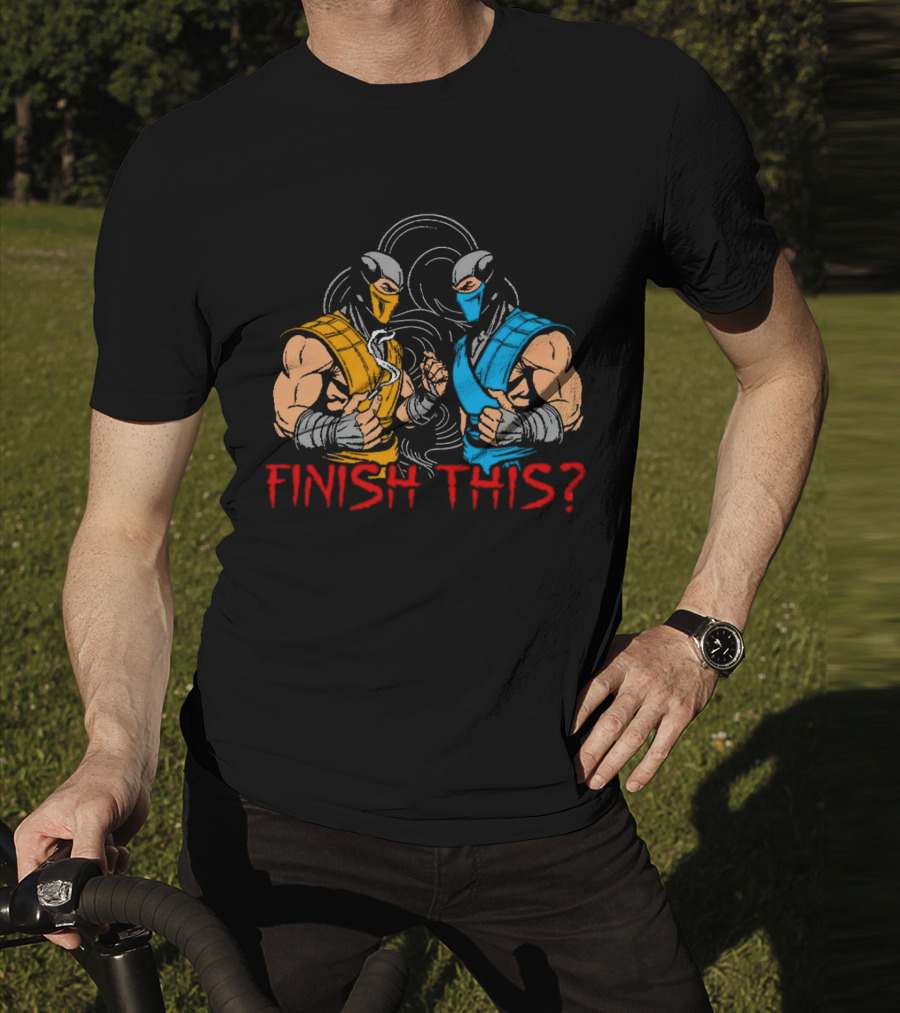 Finish This Mortal Kombat Smoke Sub-Zero Scorpion Showdown T-Shirt