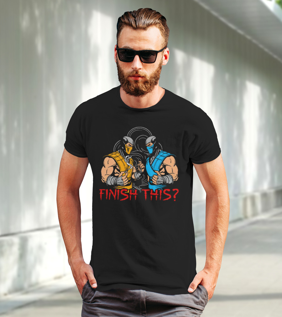 Finish This Mortal Kombat Smoke Sub-Zero Scorpion Showdown T-Shirt