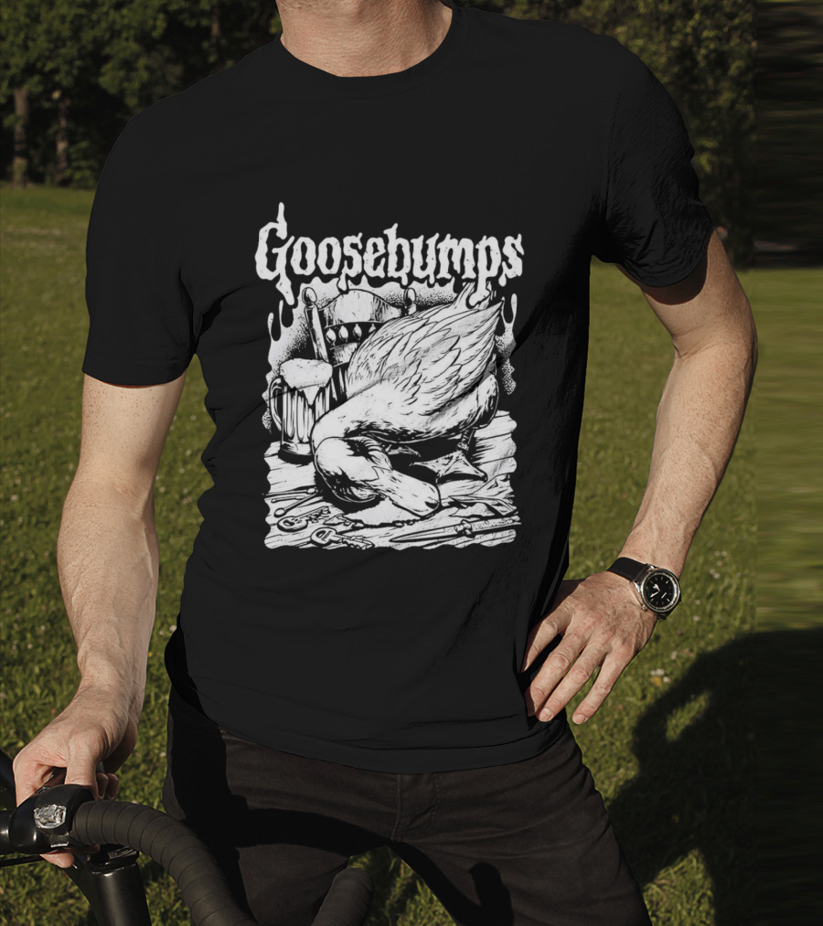 Goosebumps Goose With Thrown Chair And Mug T-Shirt