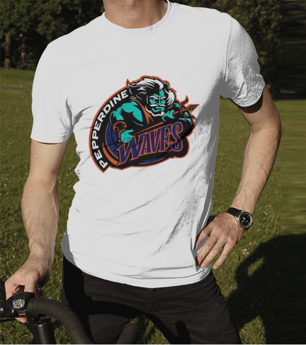 Pepperdine Waves 1997 Retro Logo Warrior T-Shirt
