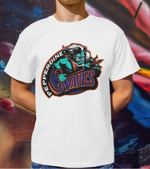 Pepperdine Waves 1997 Retro Logo Warrior T-Shirt