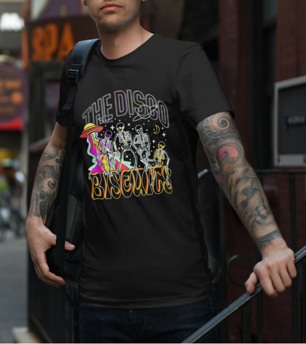 The Disco Biscuits Skeletons Dancing With UFO And Stars T-Shirt