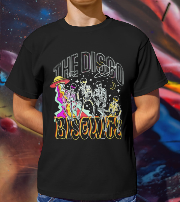The Disco Biscuits Skeletons Dancing With UFO And Stars T-Shirt