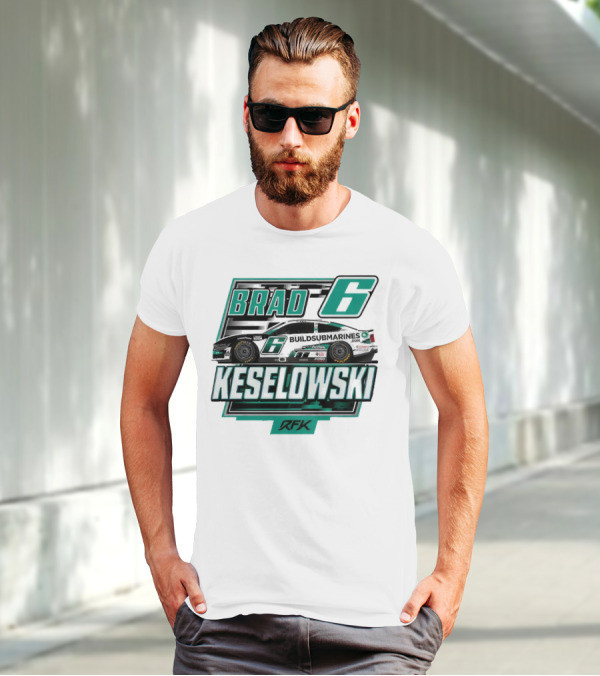 Brad Keselowski Buildsubmarines RFK Racing Number 6 Nascar Cup Series T-Shirt