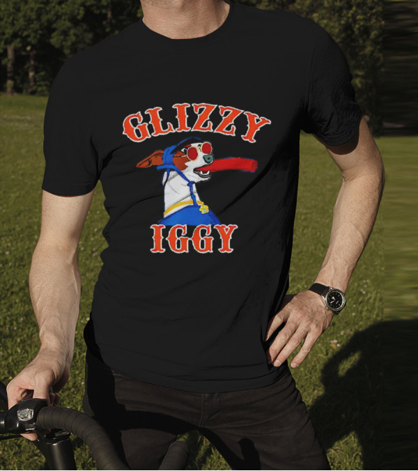 Glizzy Iggy Dog New York Mets Fun Canine Baseball T-Shirt