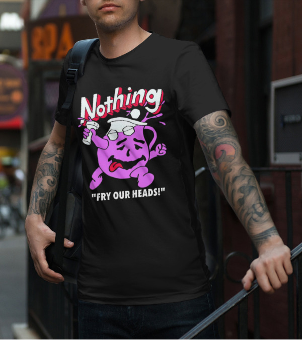 Nothing Fry Our Heads Purple Pitcher Character T-Shirt