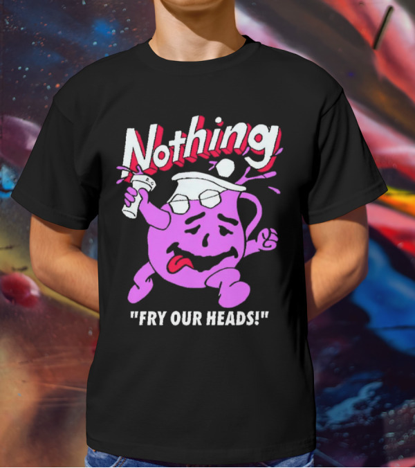 Nothing Fry Our Heads Purple Pitcher Character T-Shirt
