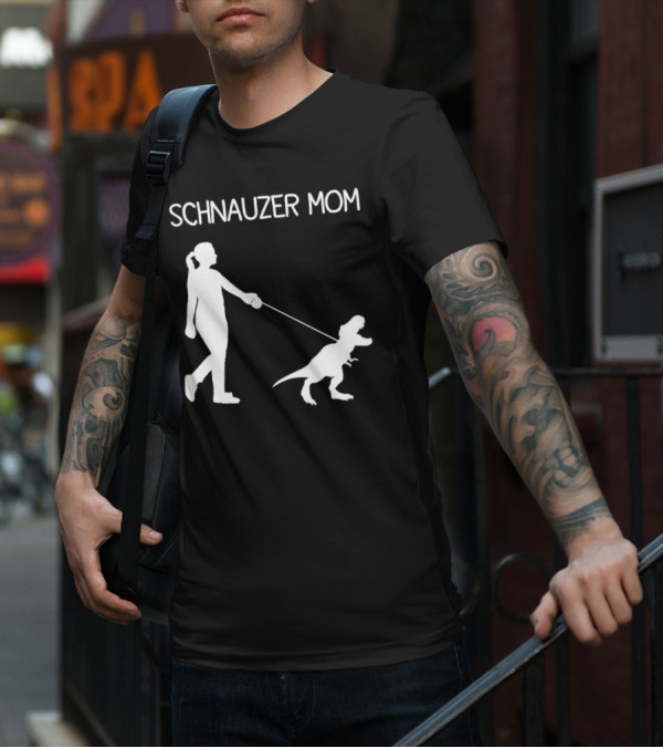 SCHNAUZER MOM T-REX WALKING T-Shirt