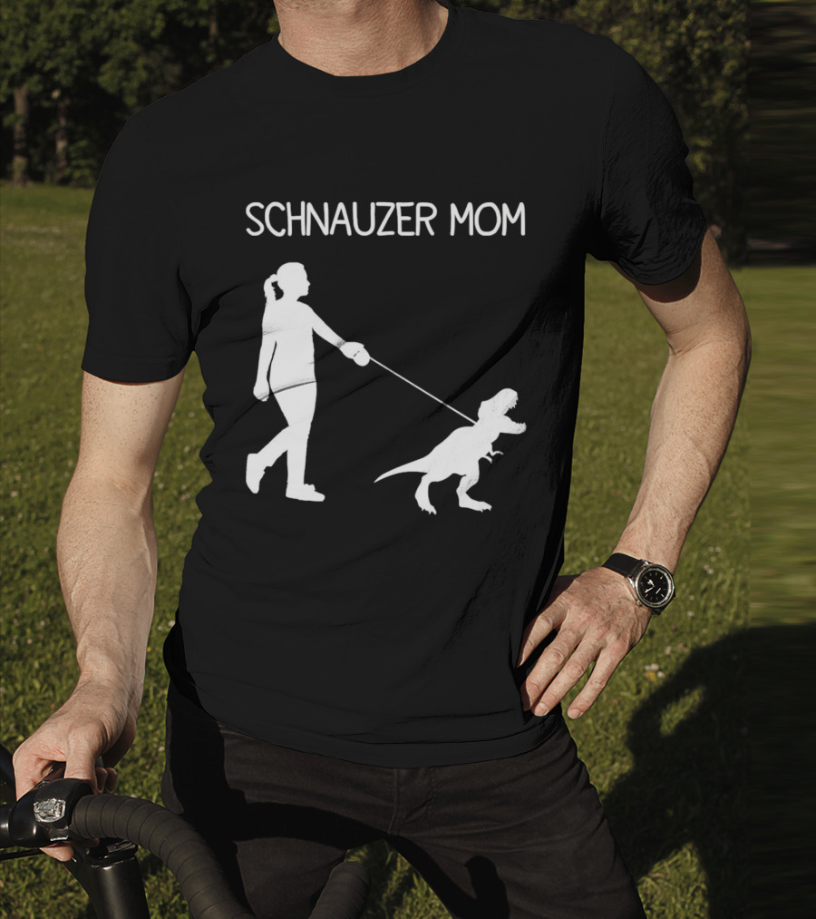 SCHNAUZER MOM T-REX WALKING T-Shirt