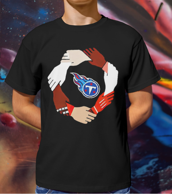 Tennessee Titans Unity Logo Hands Circle T-Shirt