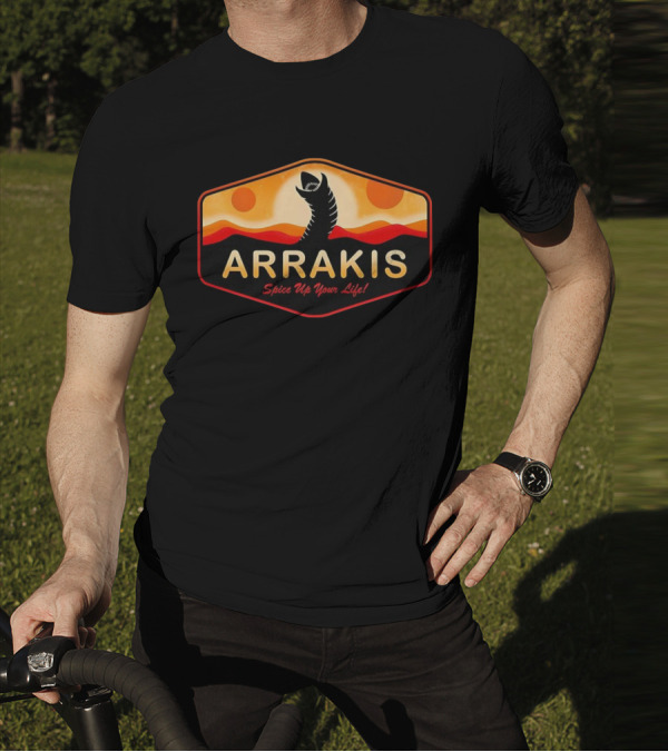 Arrakis Spice Up Your Life Dune Sandworm Desert Scene T-Shirt