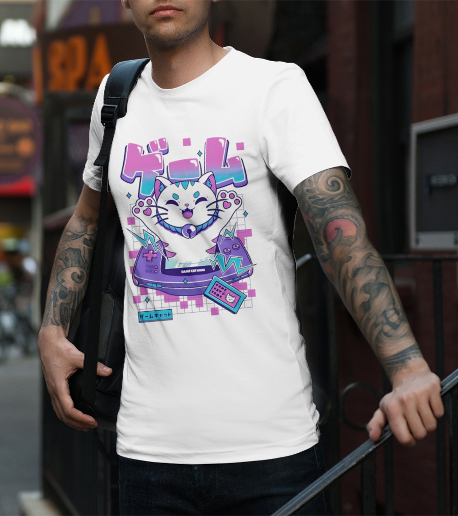 Game Cat Advance Yuri Santos Pereira ゲームキャット T-Shirt