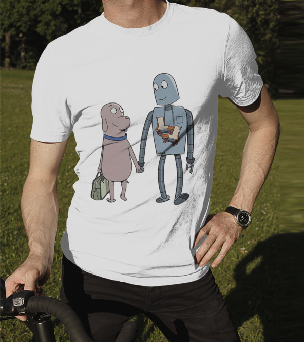 Companionship Adventure: Robot And Dog Journey T-Shirt